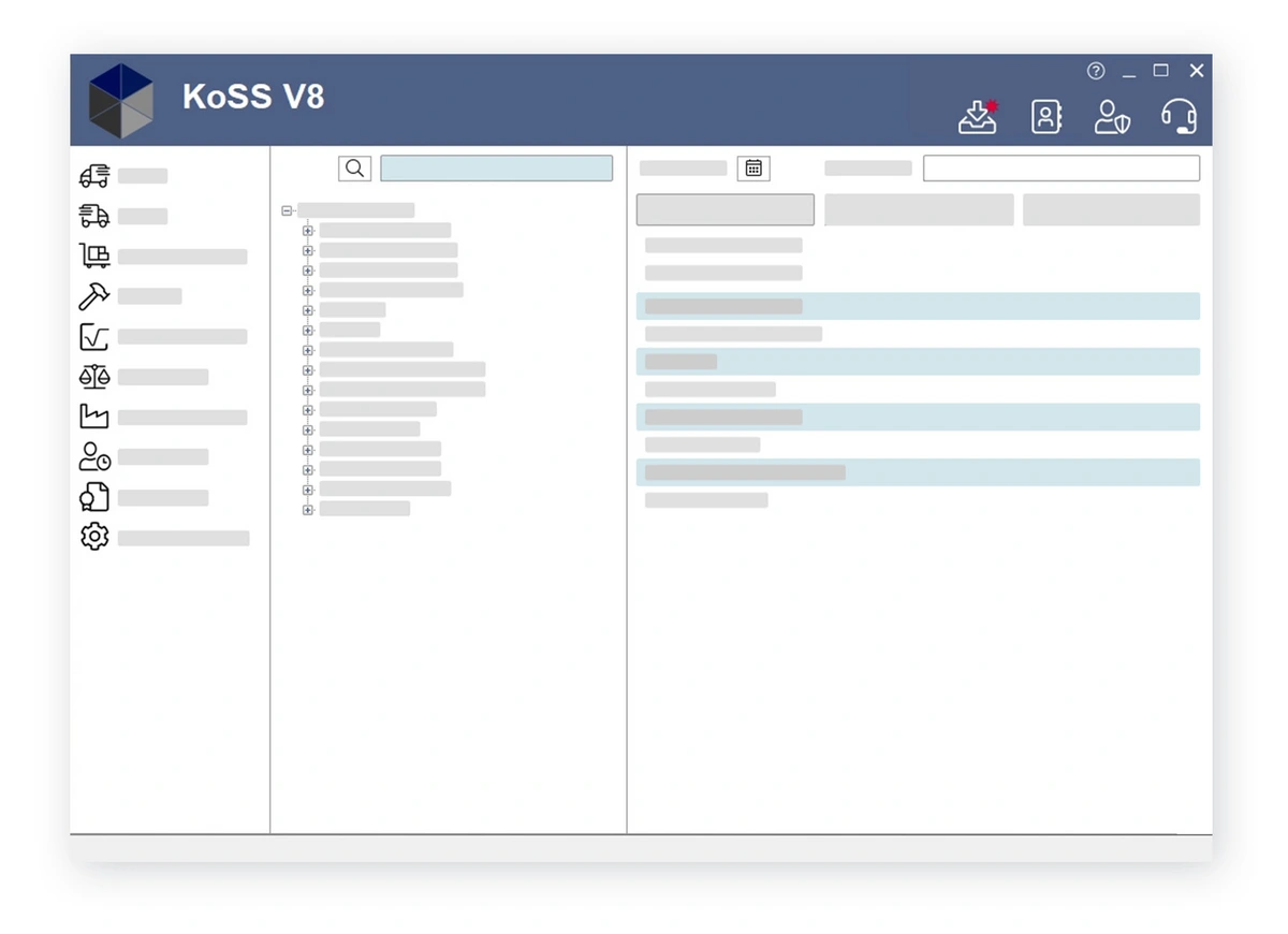 KOSS GCI ERP System Mittelstand - Dashboard - Infocenter - Übersicht