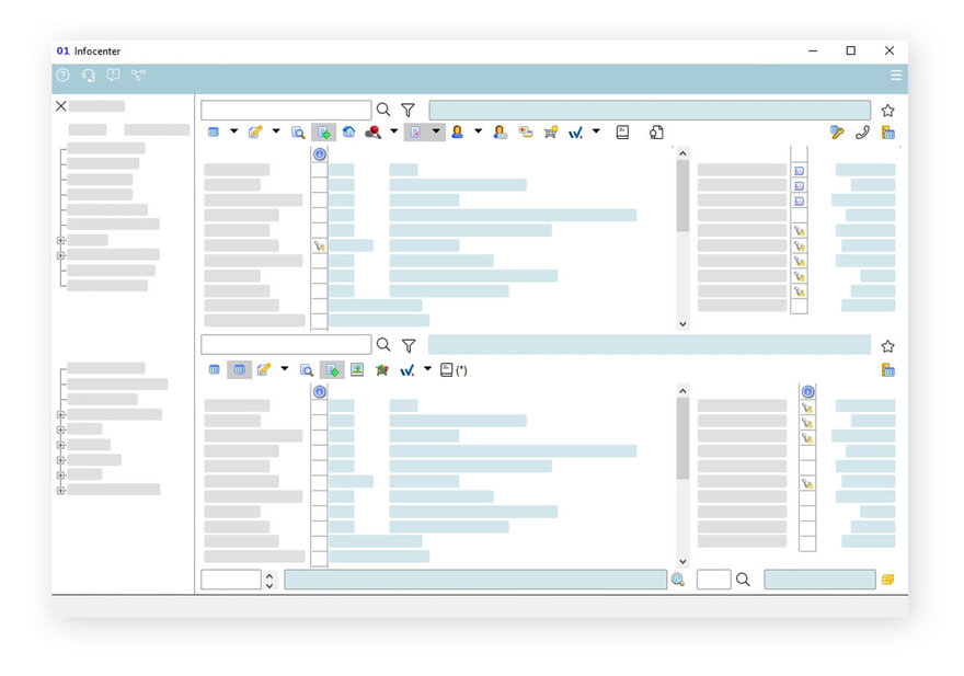 KOSS GCI ERP System Mittelstand - Dashboard - Kundencenter - Übersicht